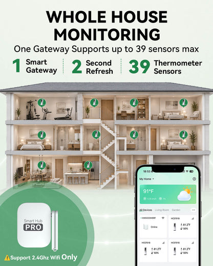 HCS701B+HWG023 WiFi Thermometer Hygrometer