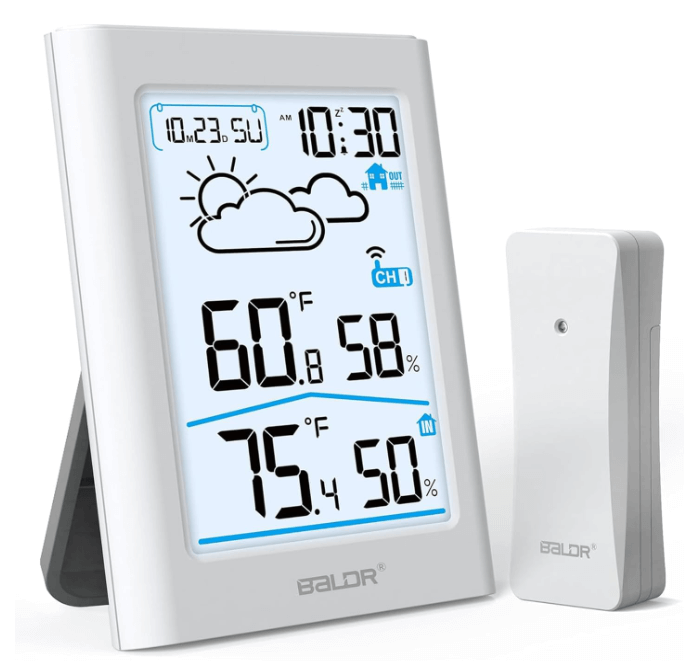 BaldrTherm Weather Station B341W – Wireless Temp & Humidity Monitor
