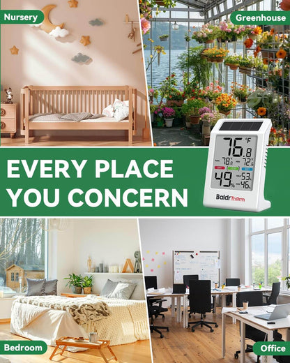 B0590TH-V6 Solar Indoor Thermometer Hygrometer