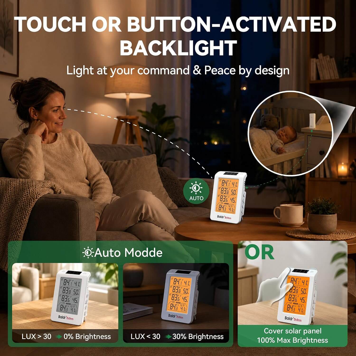 B0598T4H4 Wireless Indoor Outdoor Thermometer