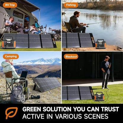 BALDR 200W Solar Panel - Foldable, USB-C PD60W, IP65 Waterproof