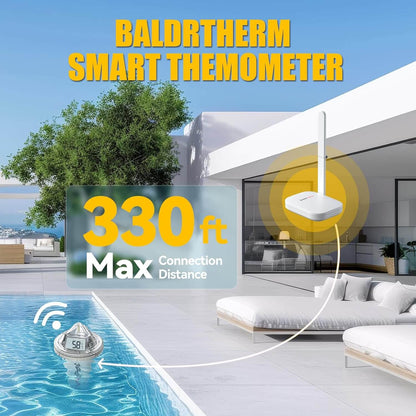 BaldrTherm 2-Pack Wireless Pool Thermometers with App Monitoring