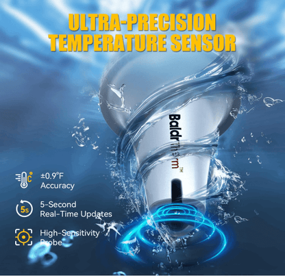 BaldrTherm Easy-Read Floating Pool Thermometer with Indoor Monitor