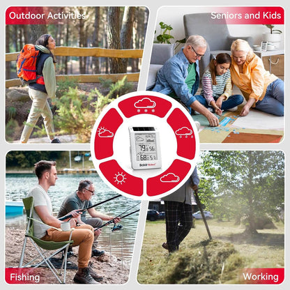 BaldrTherm Solar Wireless Weather Station, PV Extended Range, Dual-Zone Indoor & Outdoor/Childroom Temp Humidity Monitor, Auto Smart Backlight,Temp/Humidity/Barometric Trend Visualization