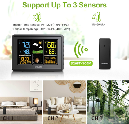 BaldrTherm Wireless Weather Station – Temp, Barometer & Moon Phase