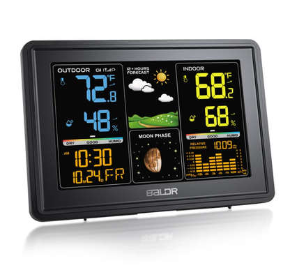 BaldrTherm Wireless Weather Station – Temp, Barometer & Moon Phase
