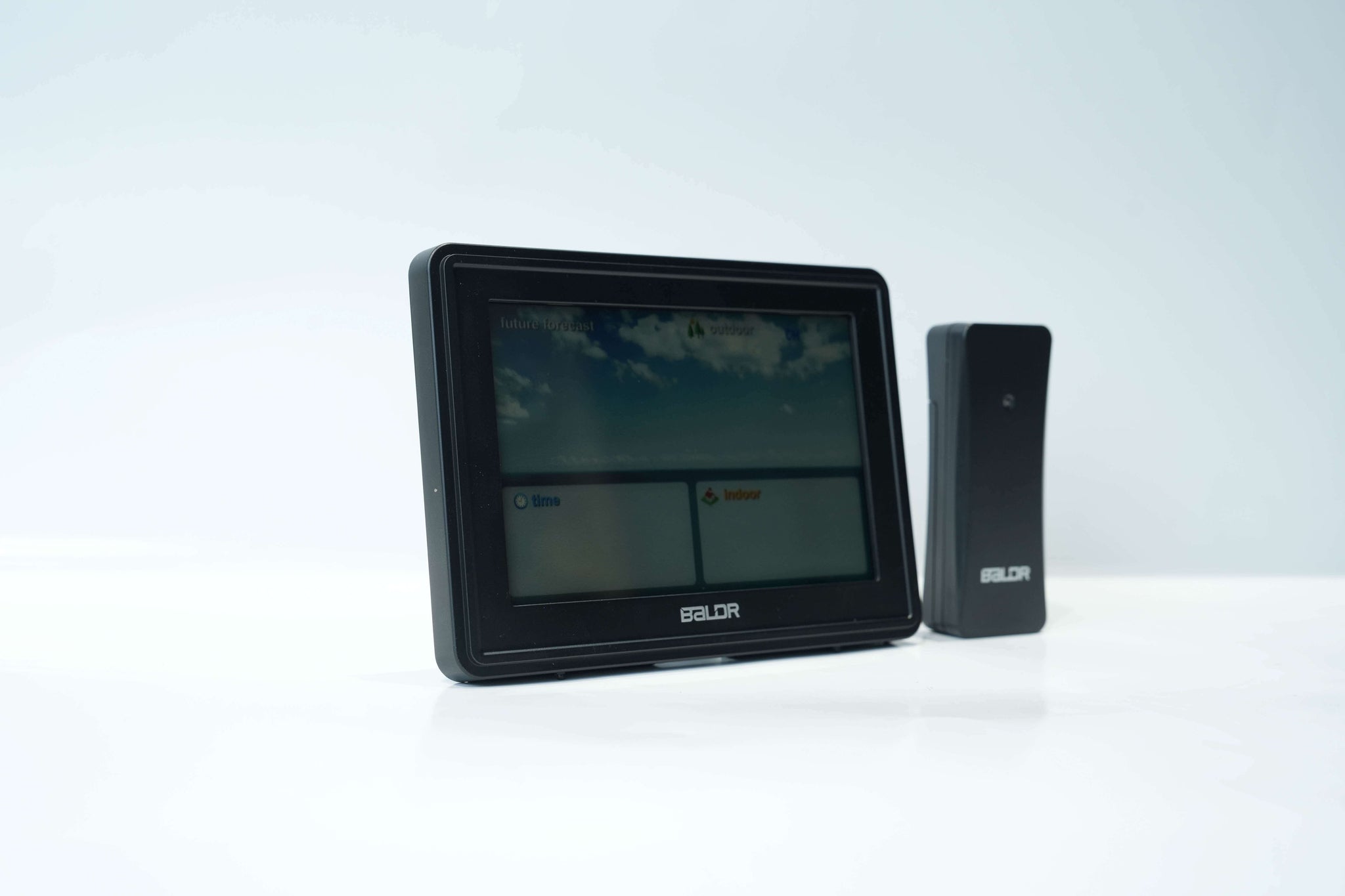 BALDR Lifetime Large Digital Clock with Day & Date, Customizable Alarms，weather and RCC