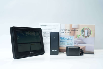 BALDR Lifetime Large Digital Clock with Day & Date, Customizable Alarms，weather and RCC