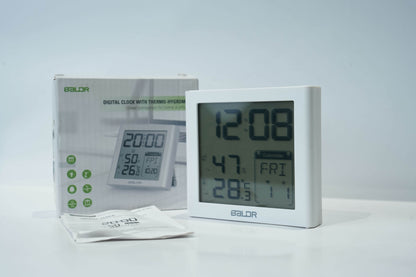 BALDR Digital Clock with Day & Date, Customizable Alarms