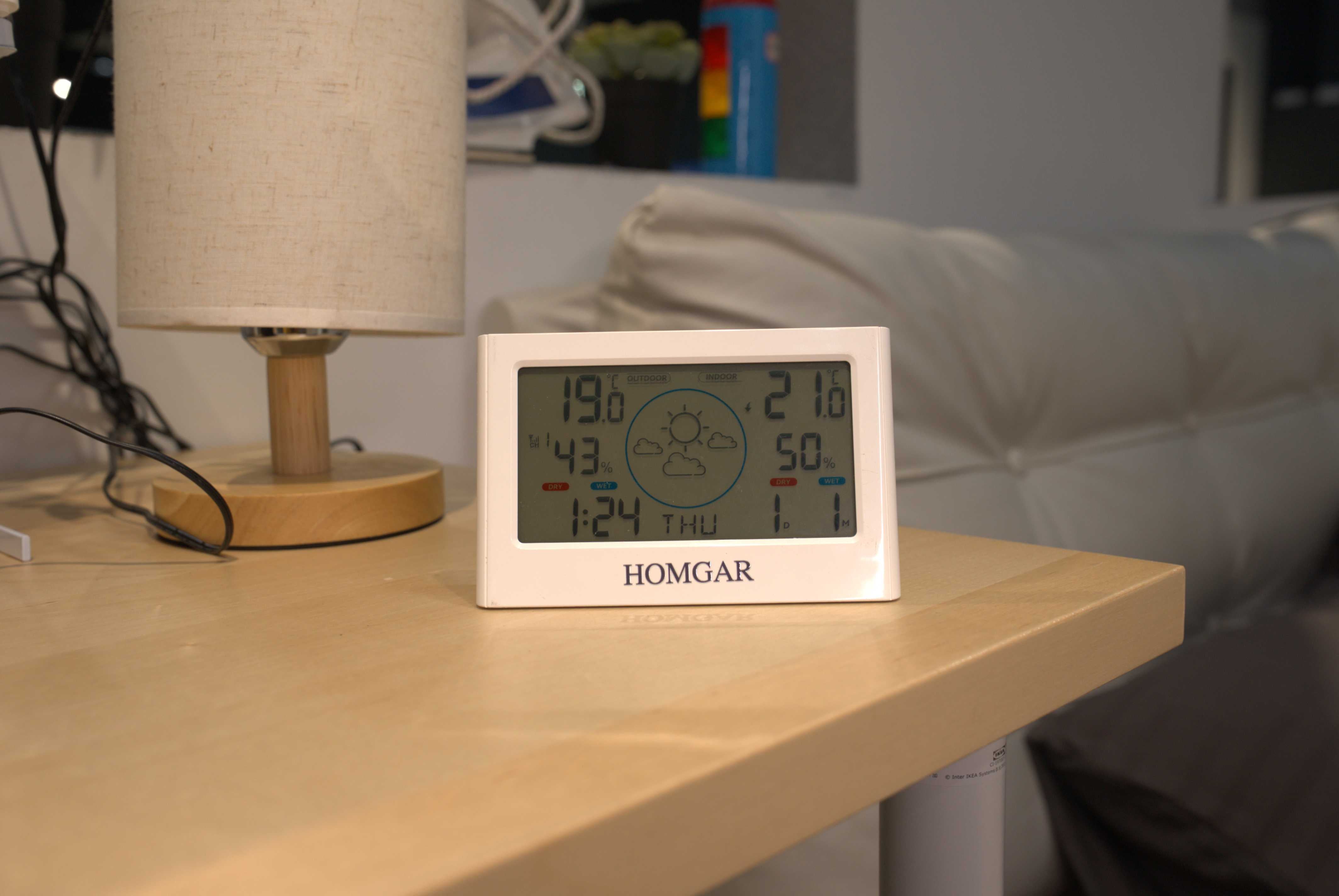 Homgar Lifetime Large Digital Clock with Day & Date, Customizable Alarms
