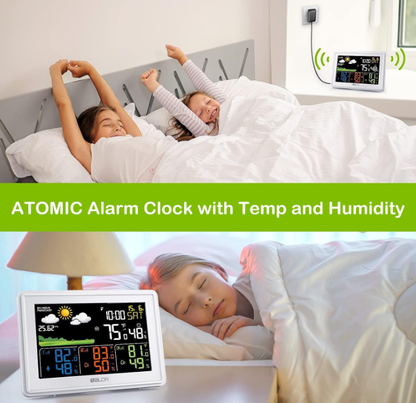 BaldrTherm White Weather Station with 3 Sensors & Color Display