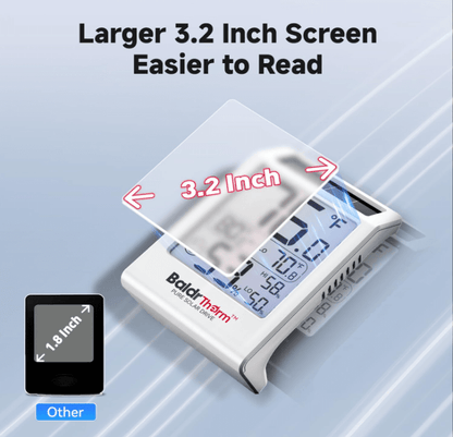 BaldrTherm Solar Humidity Meter & Hygrometer – White/Black