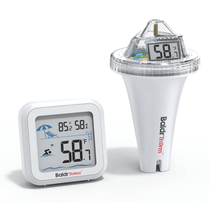 BaldrTherm Easy-Read Floating Pool Thermometer with Indoor Monitor