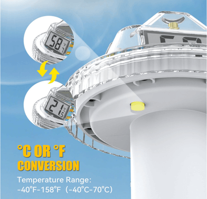 BaldrTherm Wireless Pool Thermometer with 360° LCD & App Control
