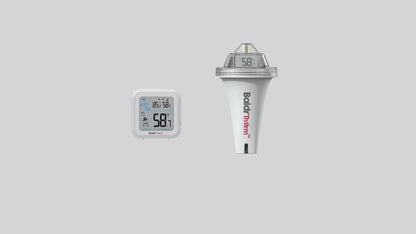 BaldrTherm Pool Thermometer Digital Floating Easy Read, Anti-Fog 360° Reading with Indoor Temperature Humidity Monitor
